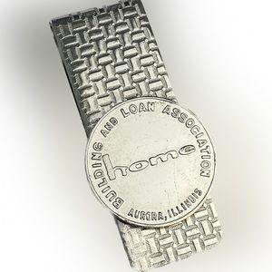Vintage building and loan association from Aurora Illinois money clip
